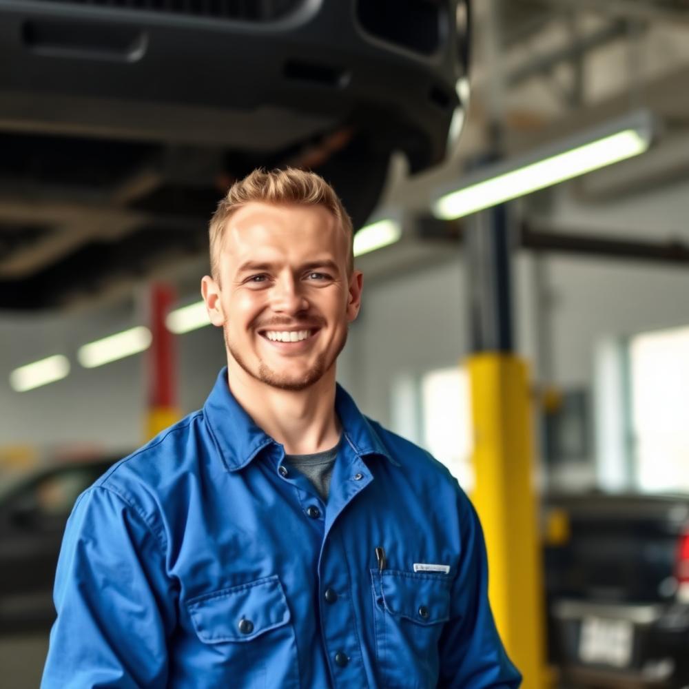Trio Auto certified mechanic at work